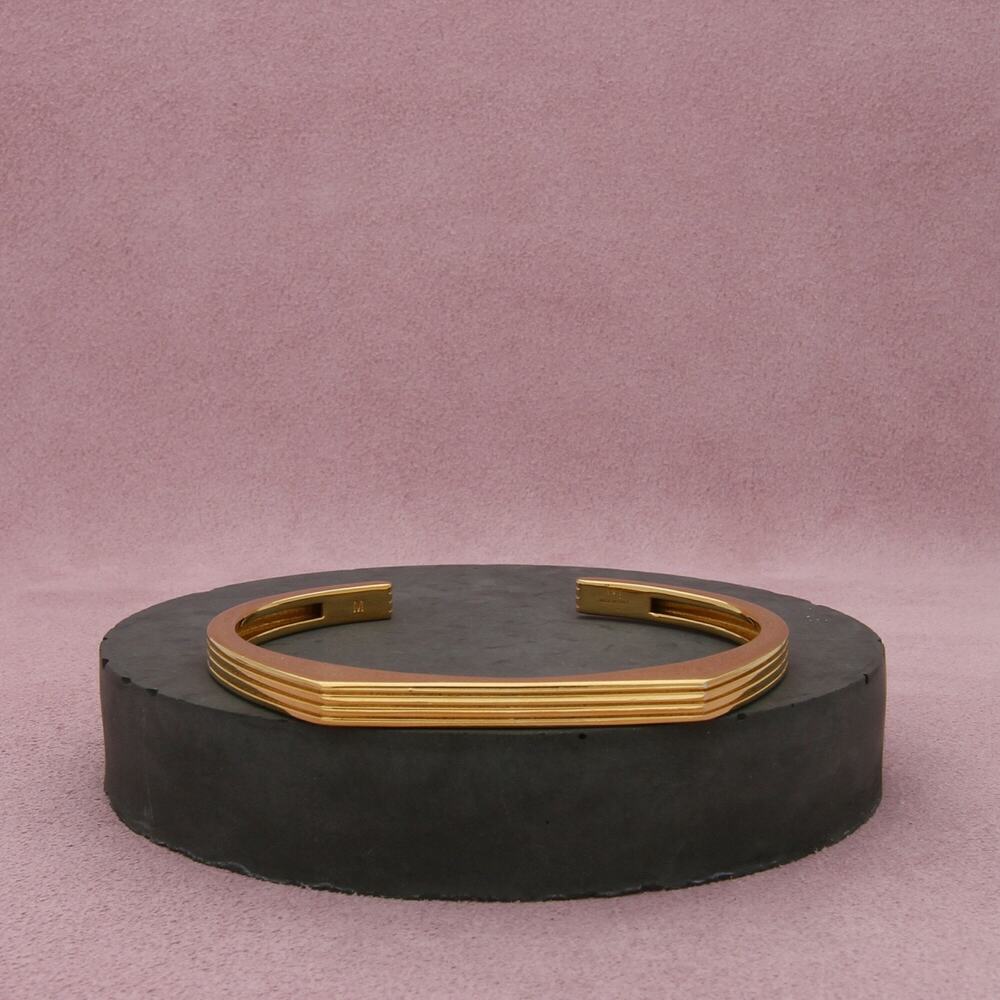 ivi los angeles sterling silver 18k gold plate aurelia cuff bracelet size 7in